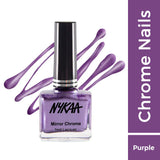 Nykaa Metallic Chrome Long Lasting Nail Enamel - Purple Galaxy 178|9 ml|MRP 249