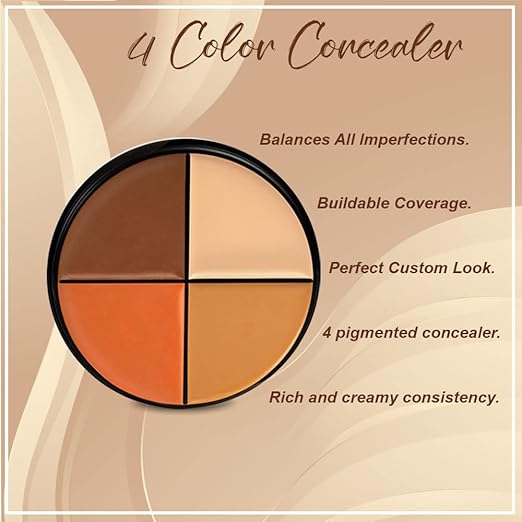 Daily Life Forever52 4 Color Concealer Chestnut | Creamy Full Coverage Makeup 12gm