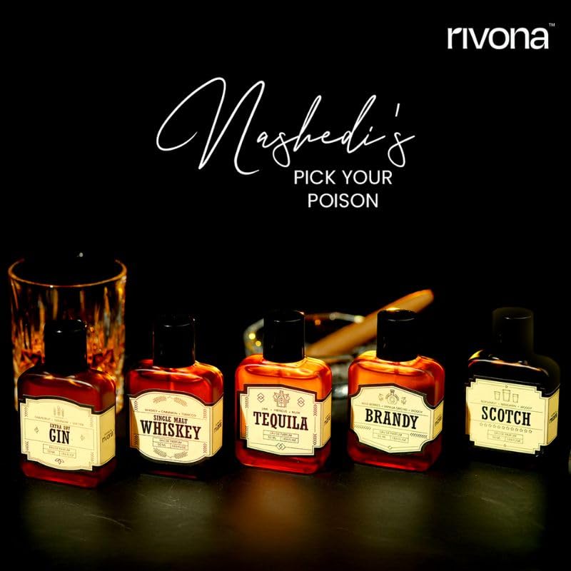 Rivona Single Malt Whiskey Perfume, smoky woody scent, premium fragrance, rivona perfume