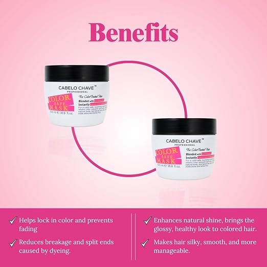 Cabelo Chave Color Safe Hair Mask l Nourishing & Color-Protecting Solution For Color-Treated Hair 500ml