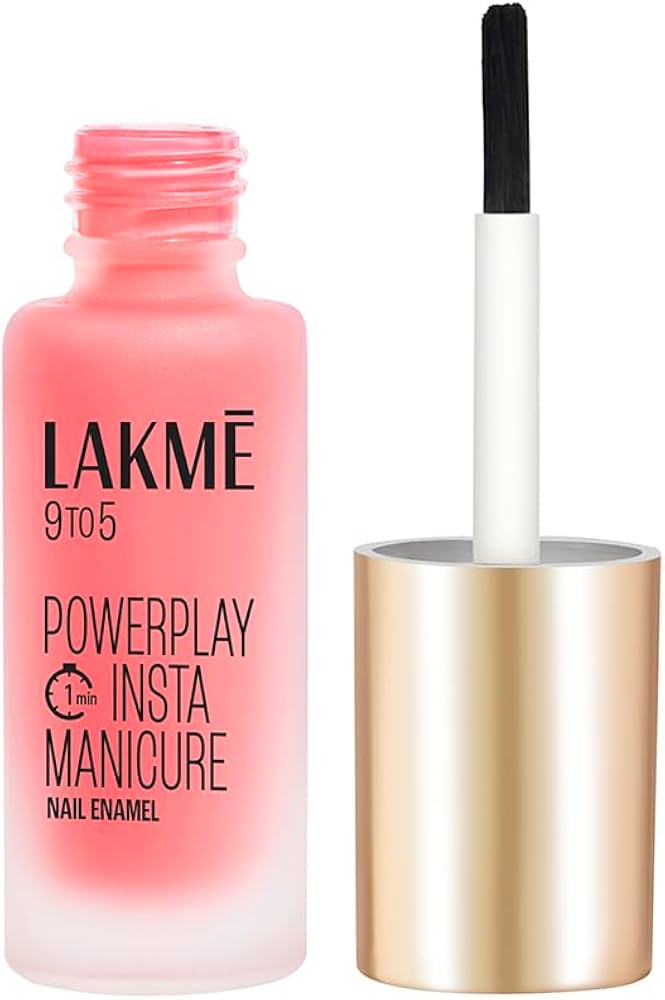 Lakmï¿½ 9to5 Powerplay Insta-Manicure Nail Enamel ï¿½ Pink Sorbet|6 ml|MRP 250