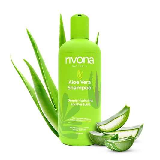 Rivona Aloe Vera Shampoo, gentle hair cleansing shampoo, nourishing hair care