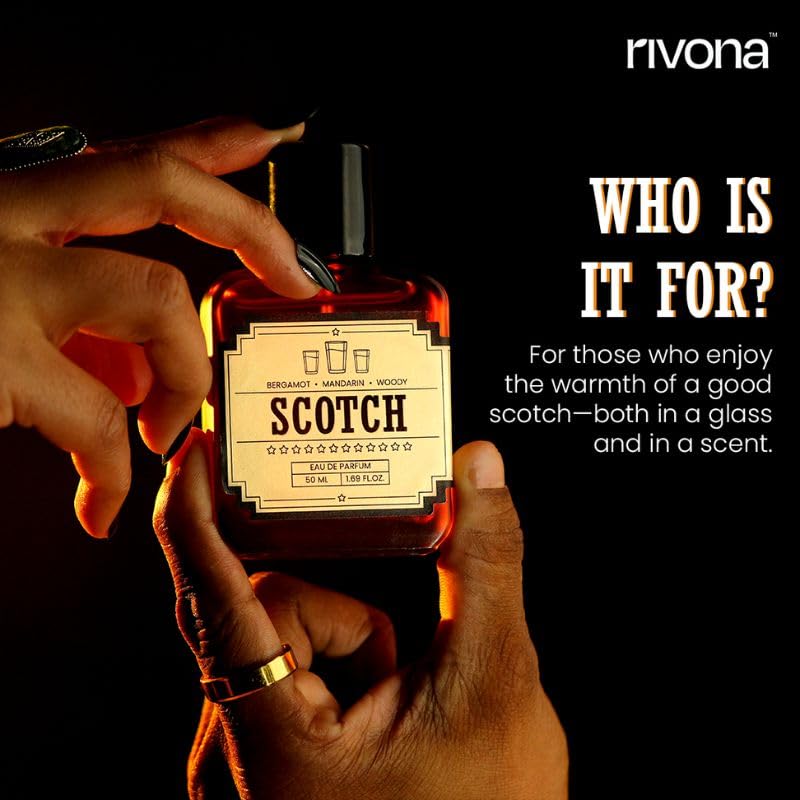 Rivona Scotch Perfume, woody aromatic fragrance, premium scent, rivona eau de parfum