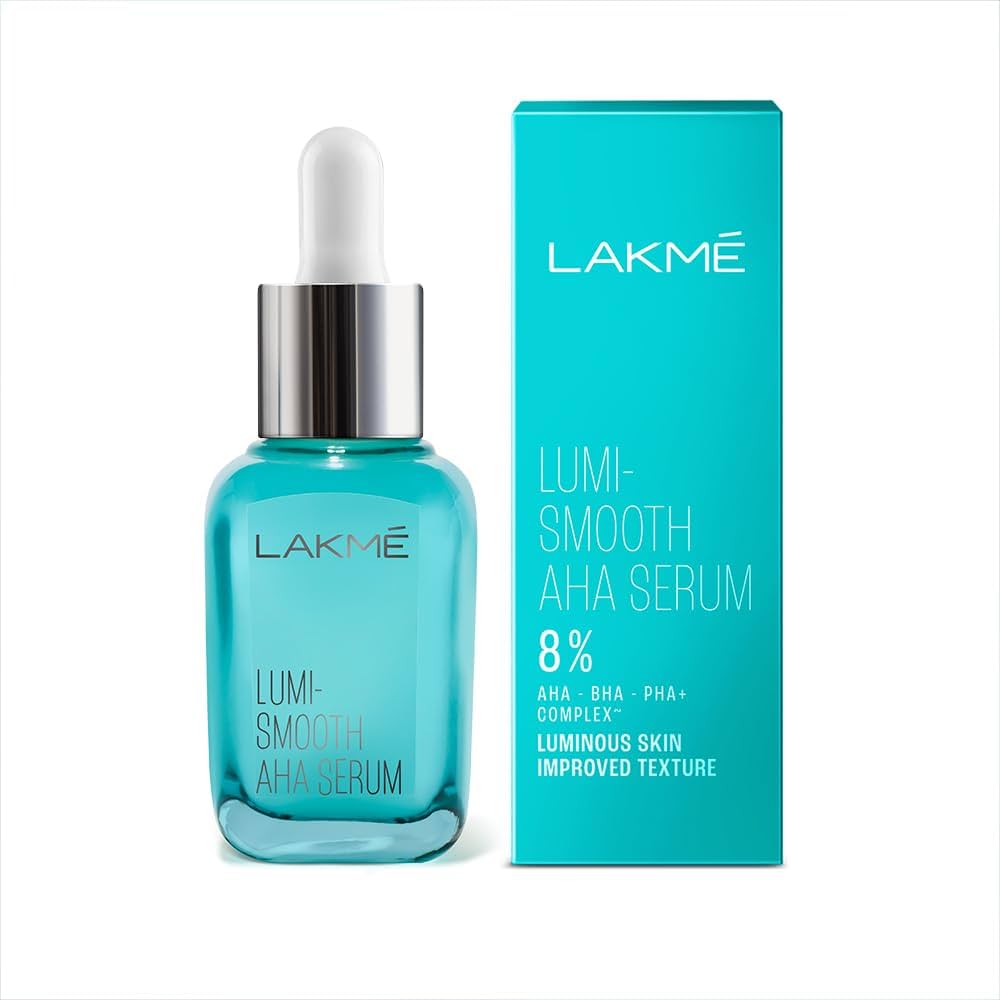Lakme Lumi Smooth 8% AHA+ Serum - With BHA + PHA Complex|15 ml|MRP 295