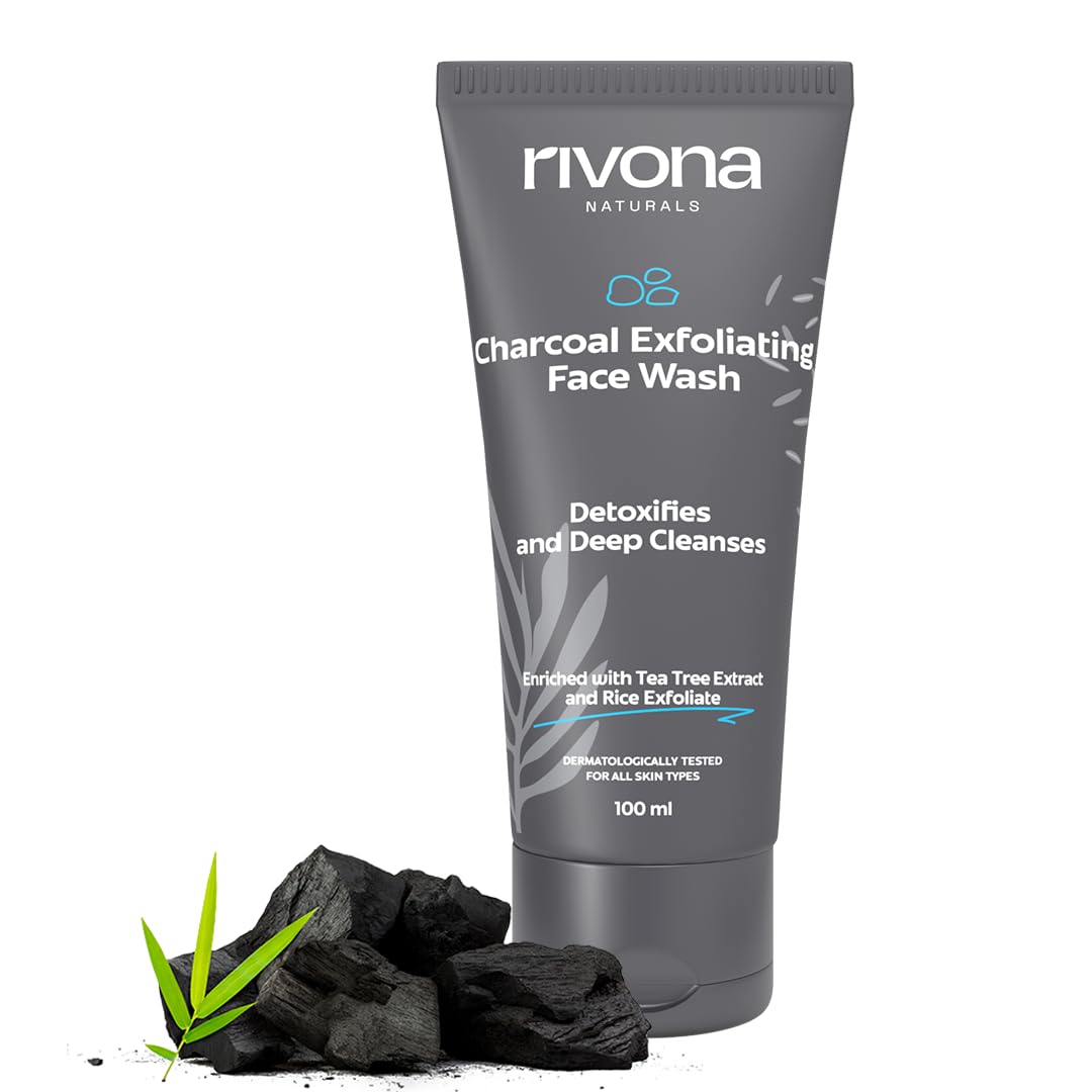 Rivona Charcoal Face Wash for Men, oil control cleanser, deep cleansing face wash, men skincare
