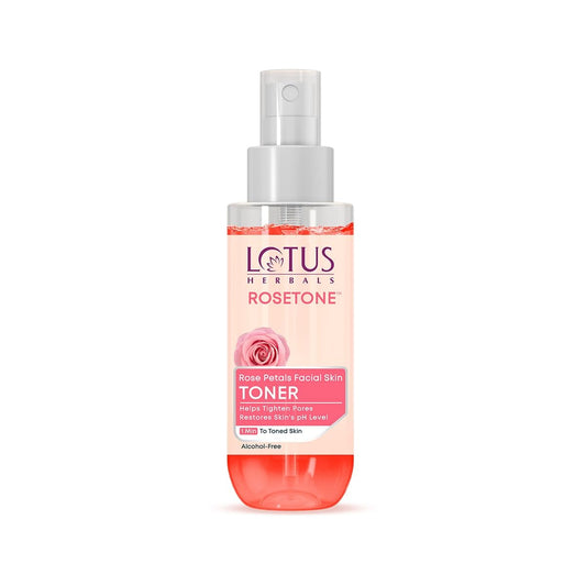 Lotus Herbals Rosetone Rose Petals Facial Skin Toner, face toner, clear liquid