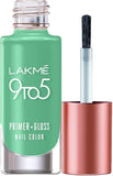 Lakme 9 to 5 Primer + Gloss Nail Color ï¿½ Minty Green|6 ml|MRP 260