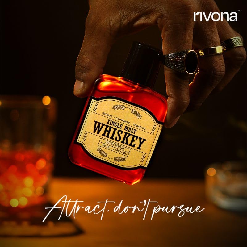 Rivona Single Malt Whiskey Perfume, smoky woody scent, premium fragrance, rivona perfume