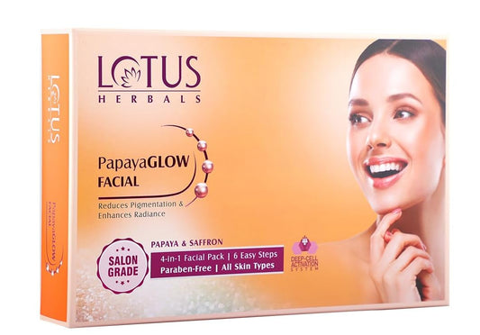Lotus Herbals PapayaGlow Facial Kit, facial kit, papaya-based