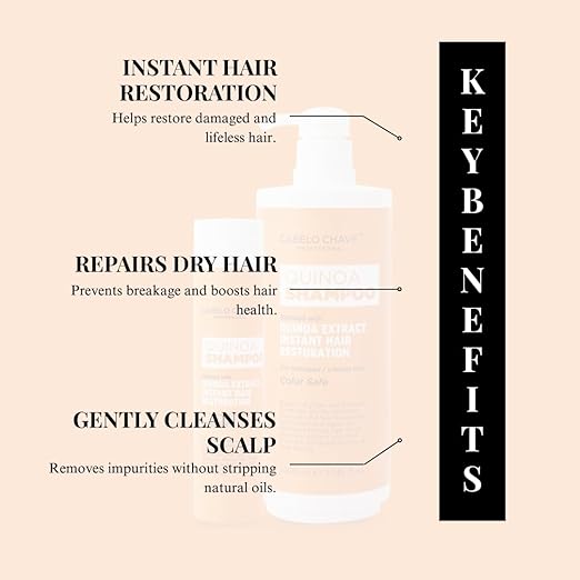 Cabelo Chave Quinoa Shampoo Sulfate & Paraben Free l  Restores Damaged & Lifeless Hair 300 ml