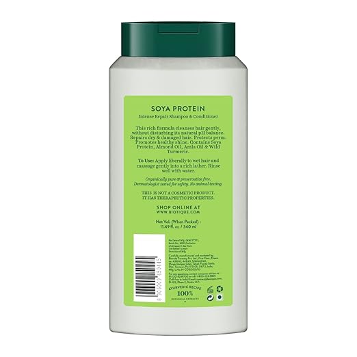 Biotique Advanced Ayurveda Soya Protein Intense Repair Shampoo & Conditioner 120ml
