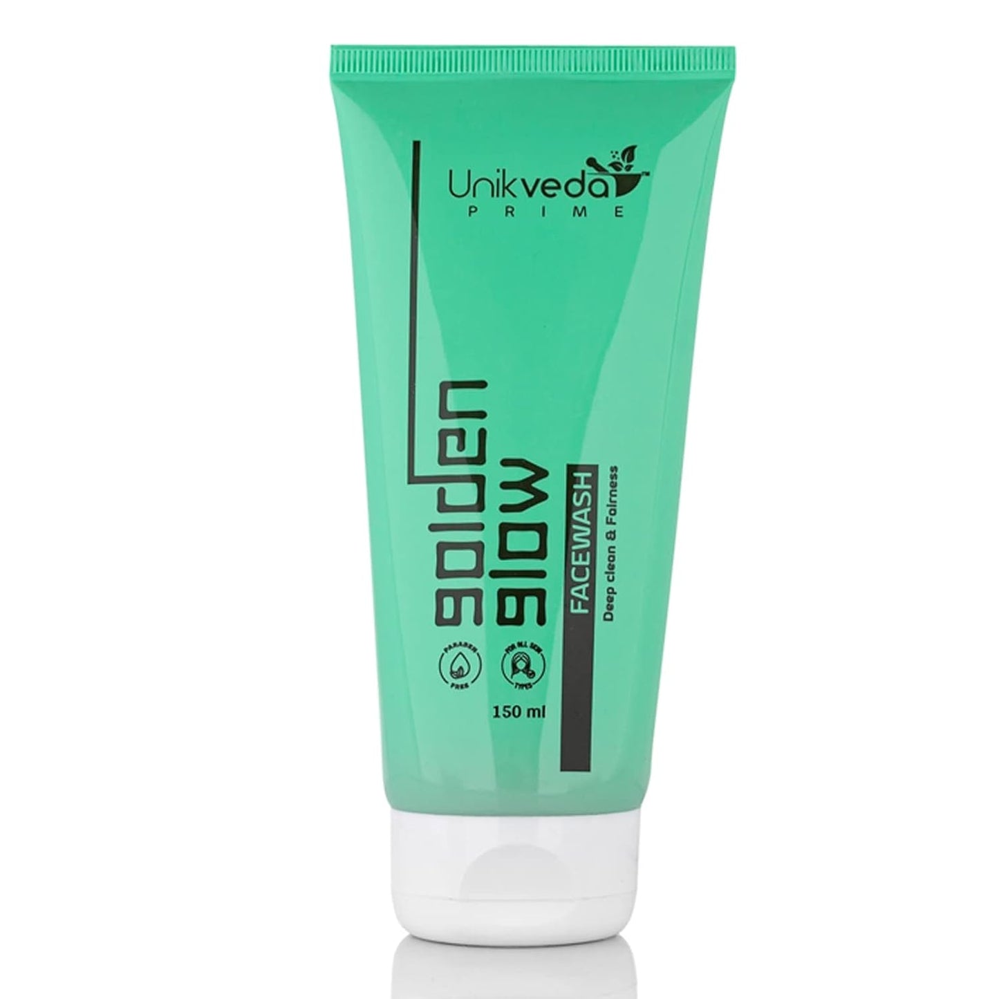 Unikveda Golden Glow Face Wash, daily cleansing face wash, radiant glow care, gentle cleanser, fresh skin