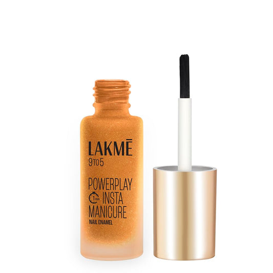 Lakmï¿½ 9to5 Powerplay Insta-Manicure Nail Enamel ï¿½ Golden Hour|6 ml|MRP 250