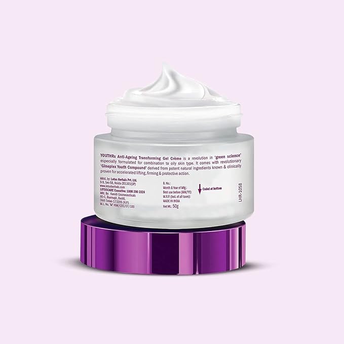 Lotus Herbals YouthRx Anti-Ageing Transforming Gel Cream, gel cream, SPF 20, PA+++