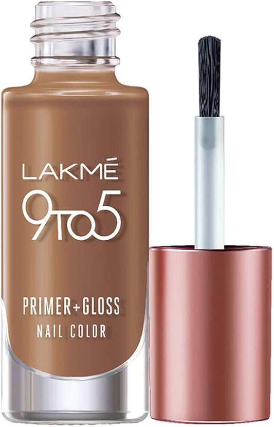 Lakme 9 to 5 Primer + Gloss Nail Color ï¿½ Caramel case|6 ml|MRP 260
