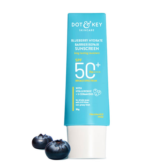 Dot & Key Blueberry Barrier Repair Sunscreen, hydrating sun care, gentle protection