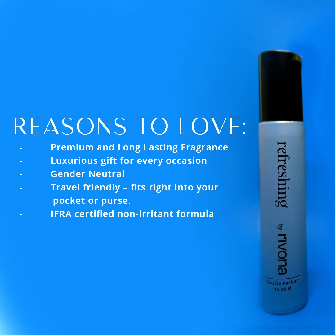 Rivona Refreshing Eau de Parfum, fresh everyday fragrance, long lasting perfume, rivona scent