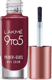 Lakme 9 to 5 Primer + Gloss Nail Color ï¿½ Red Alert|6 ml|MRP 260