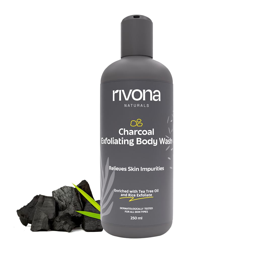 Rivona Charcoal Body Wash, gentle cleansing body wash, fresh skin care