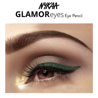 Nykaa Glamoreyes Waterproof & Smudgeproof Shimmer Eye Pencil- 03 Jade Jinx (Dark Green)|1.2 gms|MRP 549