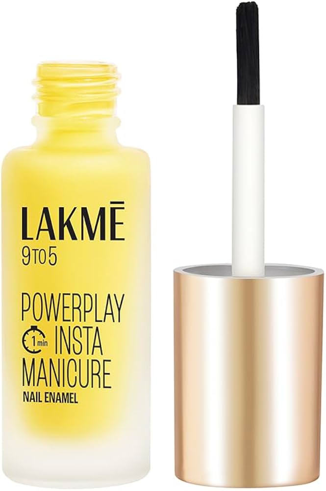 Lakmï¿½ 9to5 Powerplay Insta-Manicure Nail Enamel ï¿½ Lemon Burst|6 ml|MRP 250