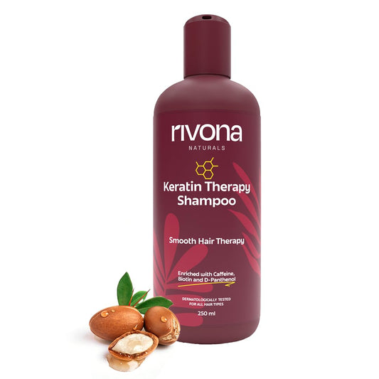 Rivona Keratin Shampoo, frizz control hair wash, smooth hair care, keratin treatment
