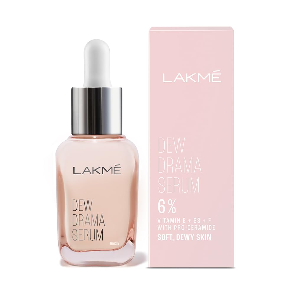Lakme Dew Drama Serum - 6% Vit E + B3 + F With Pro Ceramide|15 ml|MRP 249