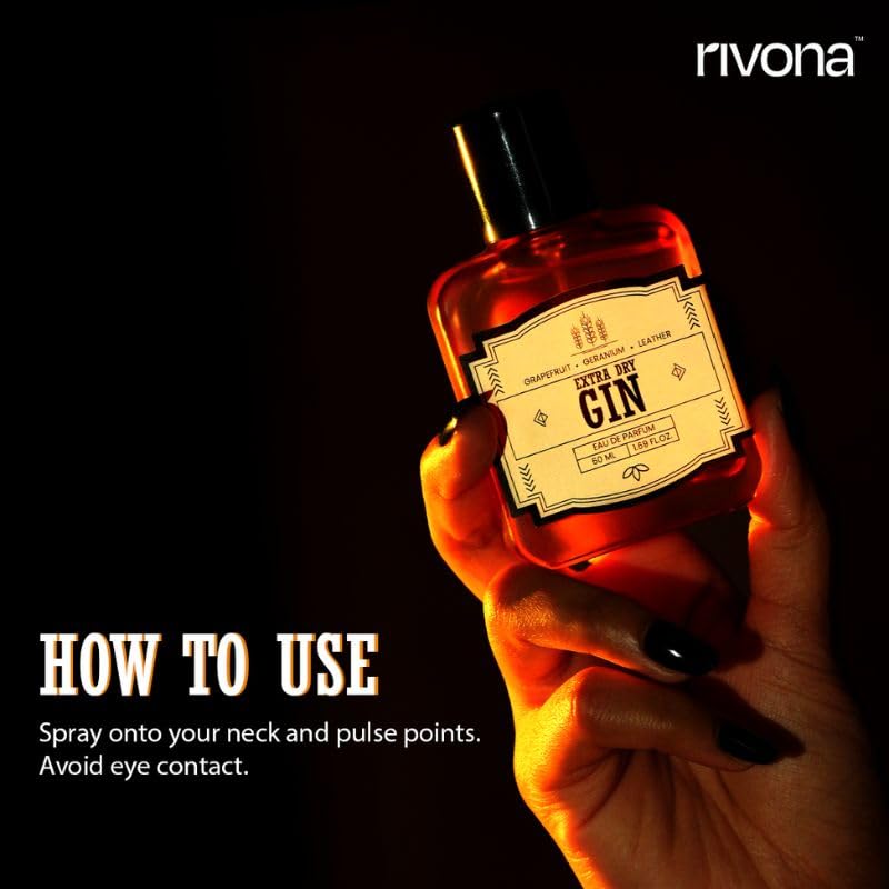 Rivona Extra Dry Gin Perfume, fresh aromatic fragrance, long lasting scent, rivona perfume