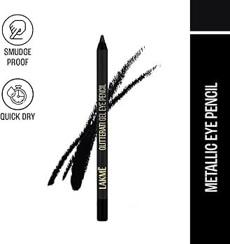 Lakme Glitterati Gel Eye Pencil ï¿½ Mysterious Black|1.2 gms|MRP 650