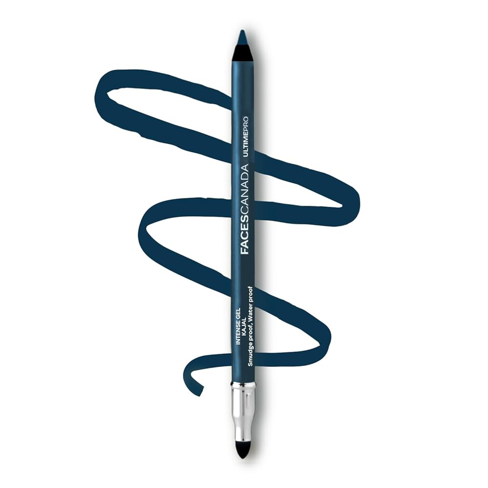 Faces Canada Ultime Pro Intense Gel Kajal With Free Sharpener - Blue|1.2 gms|MRP 575