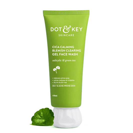 Dot & Key Cica Calming Gel Face Wash, gentle blemish care cleanser, soothing face wash