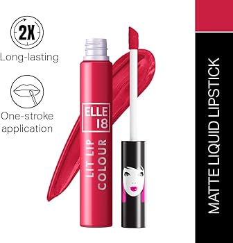 Lakme Elle 18 Liquid Lip Colour ï¿½ Smashing Red|5.6 ml|MRP 160