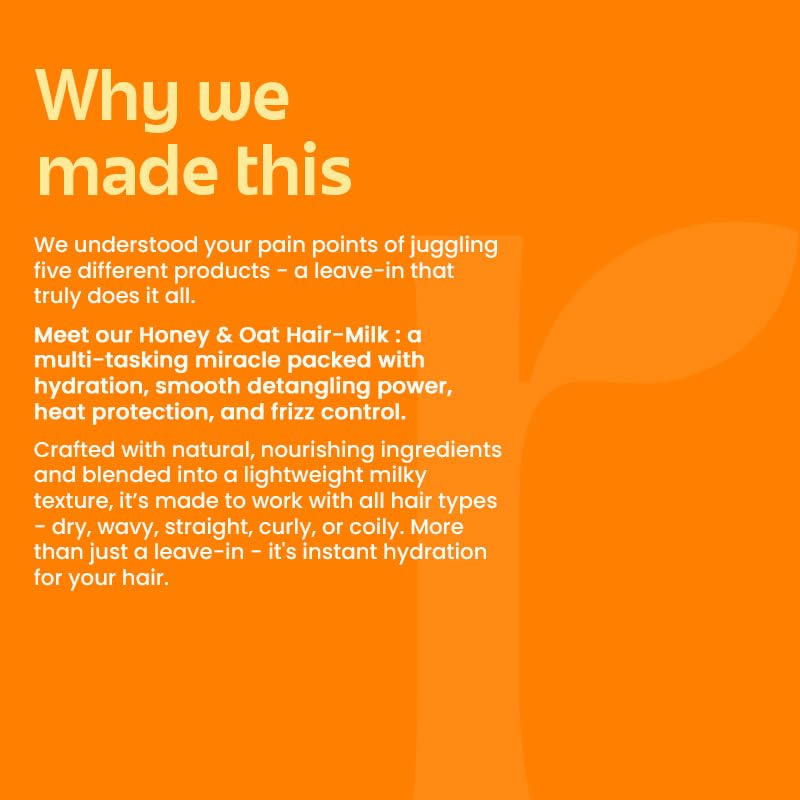 Rivona Honey Oat Hair Milk, nourishing hair lotion, smooth hair care, rivona hair