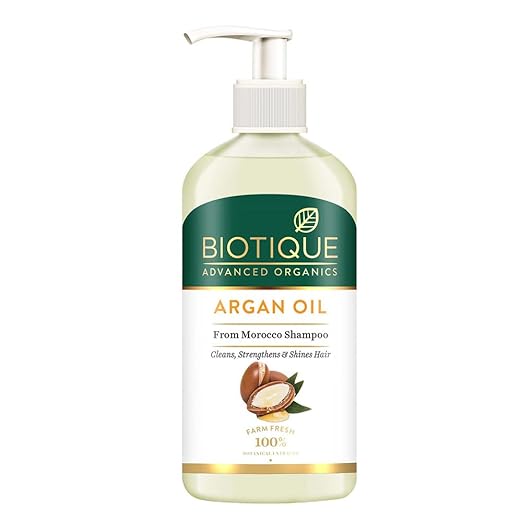 Biotique Advanced Organics Argan Oil From Morocco Shampoo , gentle cleansing and shine-restoring shampoo enriched with argan oil