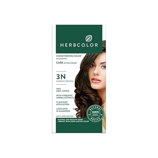 Biotique Herbcolor 3N Darkest Brown – Ammonia-free herbal hair color with henna, indigo, and Himalayan botanicals