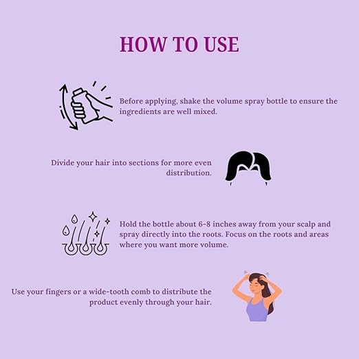 Cabelo Chave Volumizing Spray l Lightweight Volume Booster Formula For Thin & Flat Hair 145ml