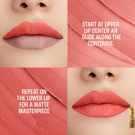 Lakmï¿½ 9to5 Powerplay Priming Matte Lipstick ï¿½ Coral Date|3.6 gms|MRP 650