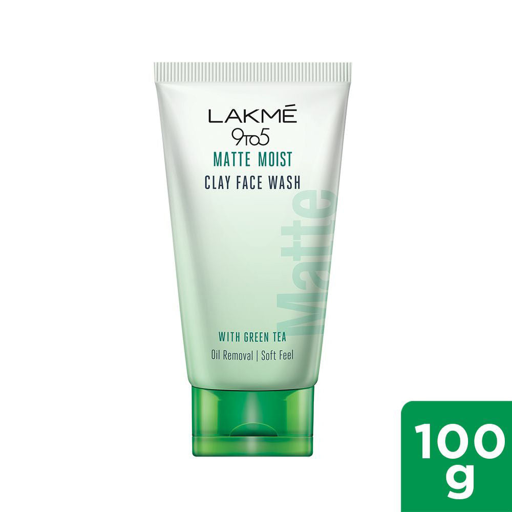 Lakme 9 to 5 Matte Moist Clay Facewash|100 gms|MRP 260
