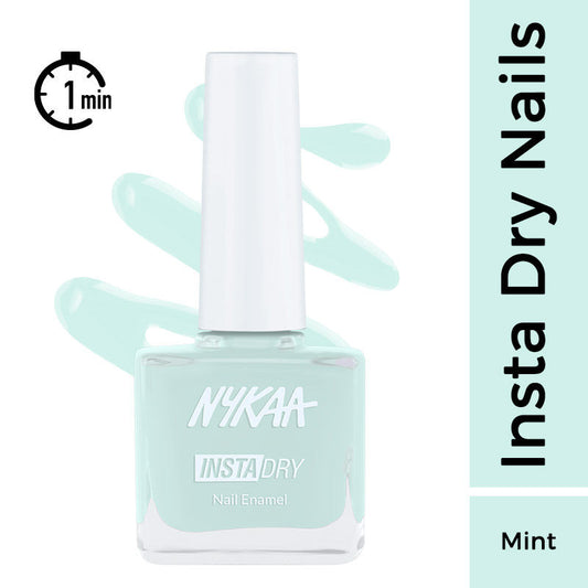 Nykaa Insta Dry Fast Drying Nail Enamel Polish Mint Memory 356 - Mint|9 ml|MRP 229