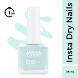 Nykaa Insta Dry Fast Drying Nail Enamel Polish Mint Memory 356 - Mint|9 ml|MRP 229