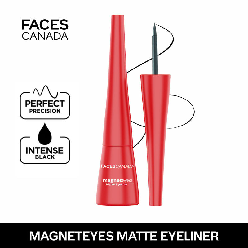 Faces Canada Magneteyes Matte Eyeliner - Black|4.5 ml|MRP 299