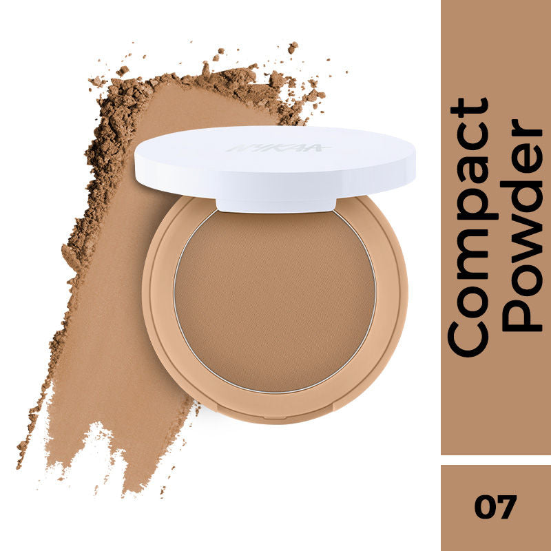 Nykaa All Day Matte 12Hr Oil Control Face Compact Powder With SPF 15 PA ++ - Honey 07|8 gms|MRP 269