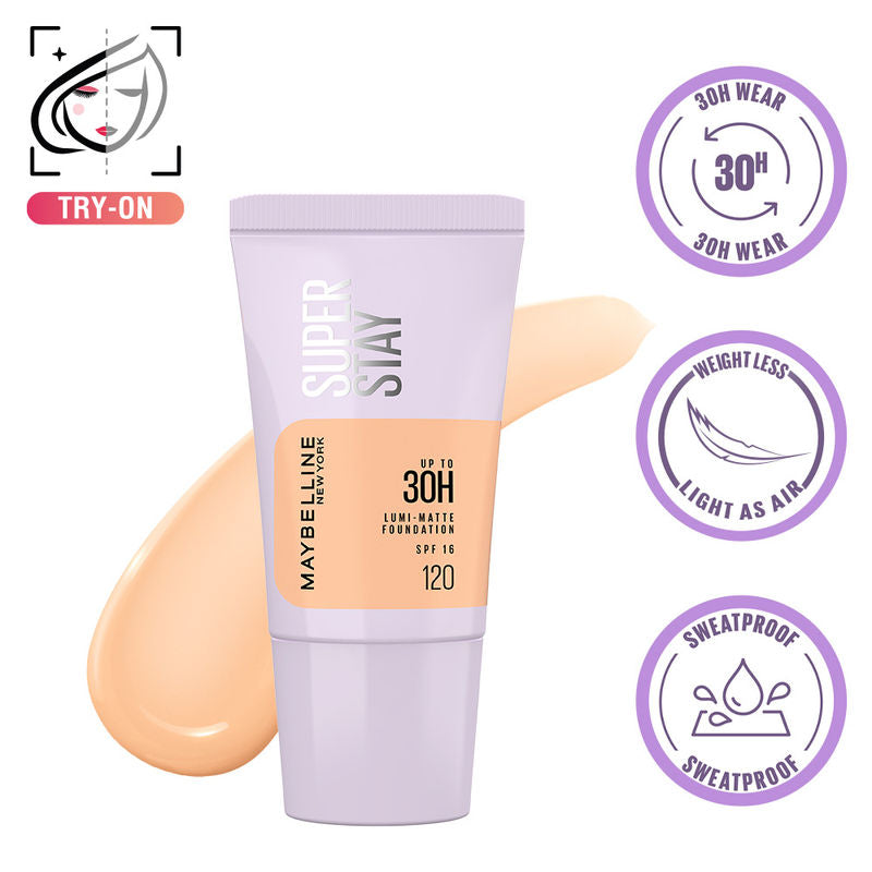 Maybelline Super Stay 30H Lumi Matte Foundation � 120|18 gms|MRP 399