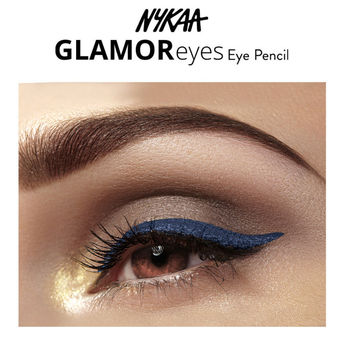 Nykaa Glamoreyes Waterproof & Smudgeproof Shimmer Eye Pencil-Midnight Mage (Deep Blue)|1.2 gms|MRP 549