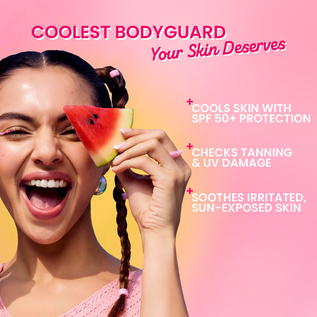 Dot & Key Watermelon Body Sunscreen Spray, cooling body sun protection, easy spray sunscreen