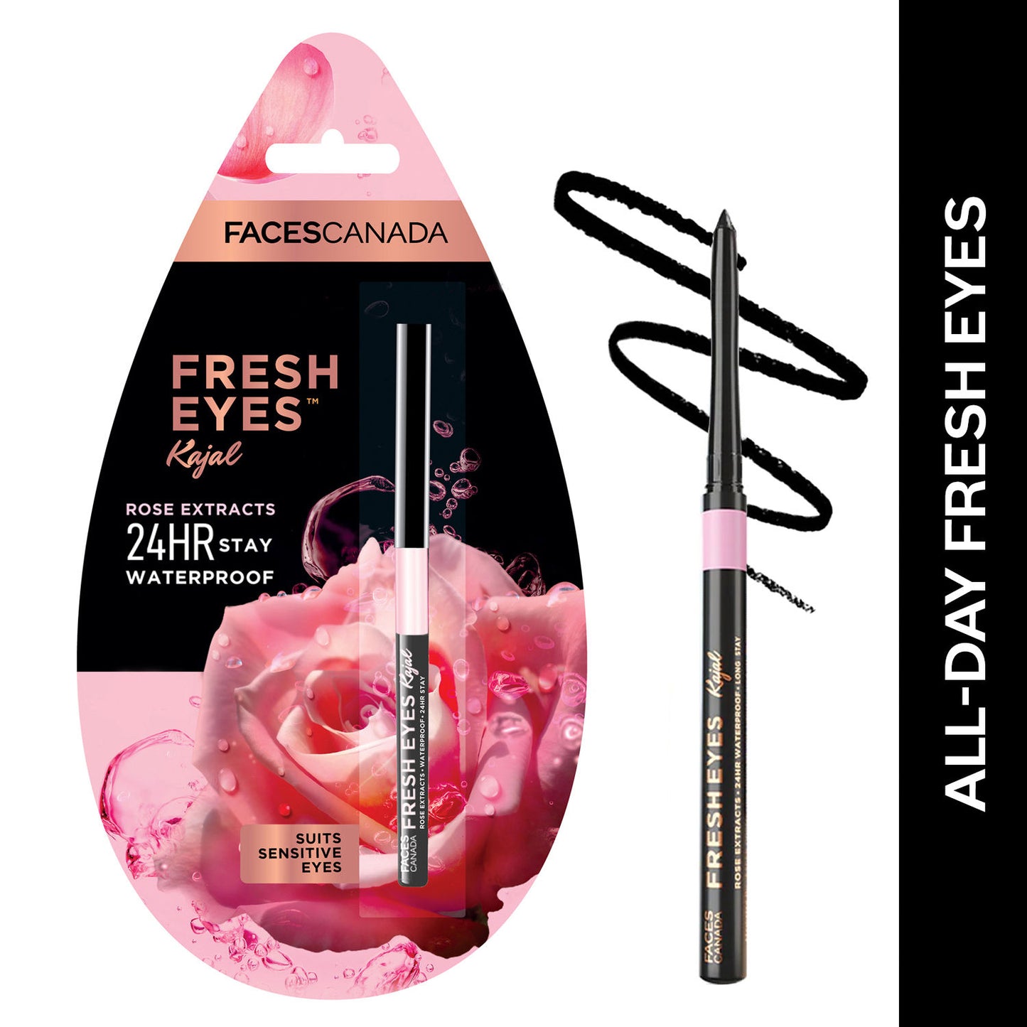 Faces Canada Fresh Eyes Kajal - Rose Extracts|0.35 gms|MRP 225
