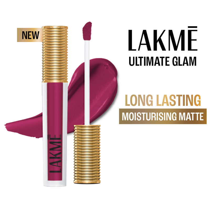 Lakm? Ultimate Glam Matte Liquid Lipstick - Wine Glow|4.2 ml|MRP 450