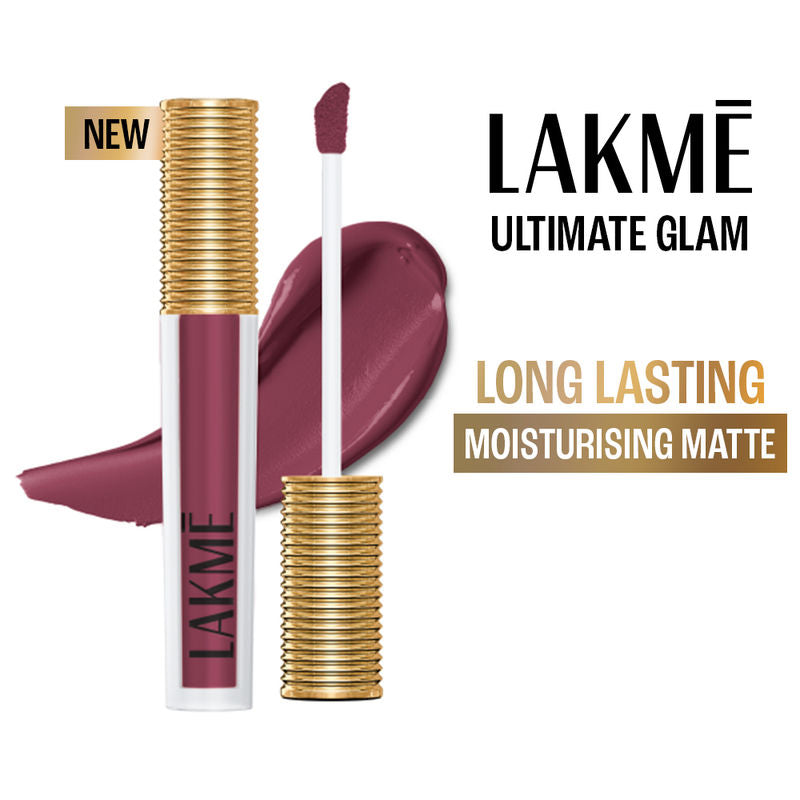 Lakm? Ultimate Glam Matte Liquid Lipstick - Muave Ecstasy|4.2 ml|MRP 450