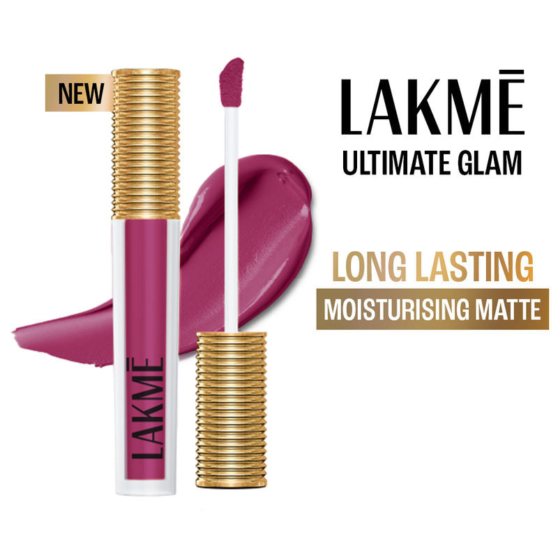 Lakm? Ultimate Glam Matte Liquid Lipstick - Nude Pink|4.2 ml|MRP 450