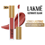 Lakm? Ultimate Glam Matte Liquid Lipstick - Nude Myth|4.2 ml|MRP 450